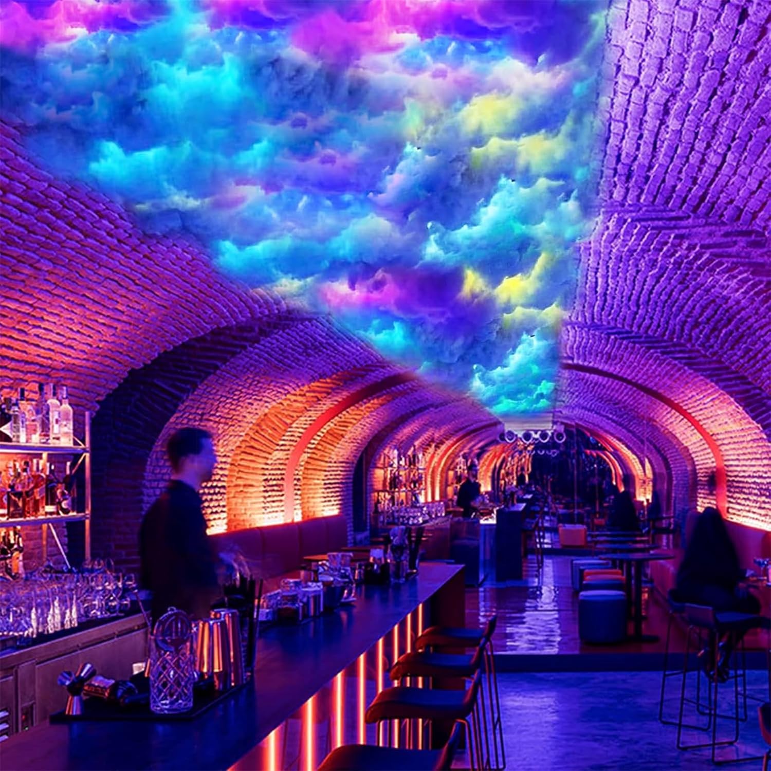 Облачен таван в завършен интериор